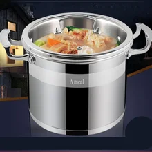 Ameal, 304, нержавеющая сталь, суповая кастрюля, бытовая, высокая, суповая кастрюля, газовая, индукционная плита, универсальная, для приготовления пищи, суповая кастрюля, суповая кастрюля
