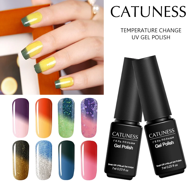 

CATUNESS Permanent Temperature Change Nail Varnish Chameleon Art Decoration Lacquer Glue Permanent Polishing Manicure Decoration
