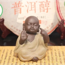 Чайная фигурка для набора Кунг Фу Ча Медитирующий монах слушает внутренний голос