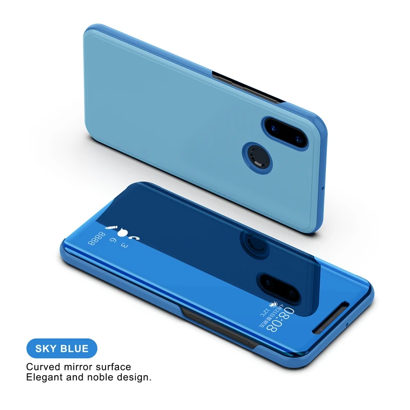 

Smart Mirror Flip Leather Wallet View Case Redmi 5 Plus 6 Pro Note 3 4 4X 5 Global Version 5A for Xiaomi Mi 8 SE A1 A2 Lite