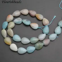 Естественное сочетание Цвет Амазонит плоским падения грушевидную Форма камень Loose бусы расходных материалов для изготовления ювелирных изделий 5 нитей на много