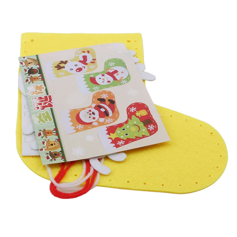 

Christmas Stockings Decorations Kindergarten Handmade Diy Making Materials Package children's Educational Toys Christmas Gift Ba