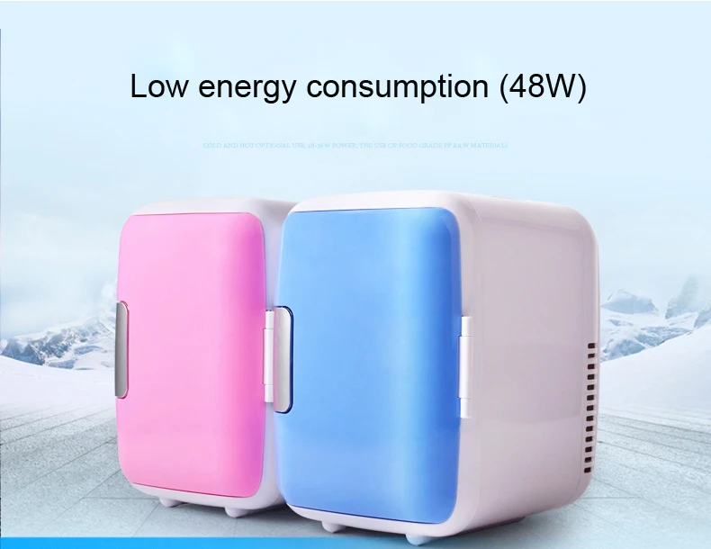 12V 220V Dual-Use 4L Home Car Use Refrigerators Ultra Quiet Low Noise Car Mini Refrigerators Freezer Cooling Heating Box Fridge