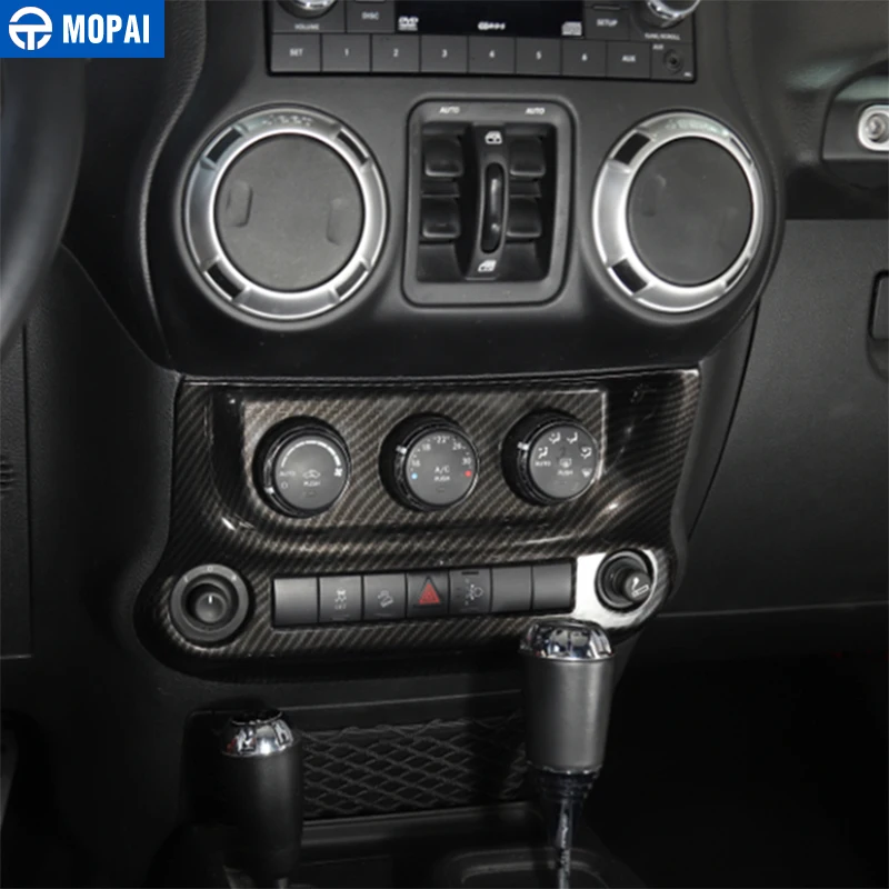 MOPAI ABS автомобильный Кондиционер Переключатель центральной приборной панели консоль декоративная крышка для Jeep Wrangler JK 2011- автомобильный Стайлинг
