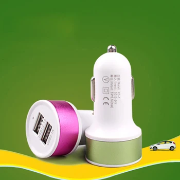 

10pcs 2.1A 1A Universal Dual USB Car Charger Intelligent Charging Cigarette Socket Lighter Car Charger For Mobile Phone