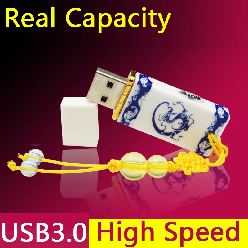 

High Speed Pendrive 3.0 Fashion Ceramic Usb Flash Drive 3.0 Gift Pen Drive 512GB 64GB 32GB 128GB Real Capacity+1year Warranty