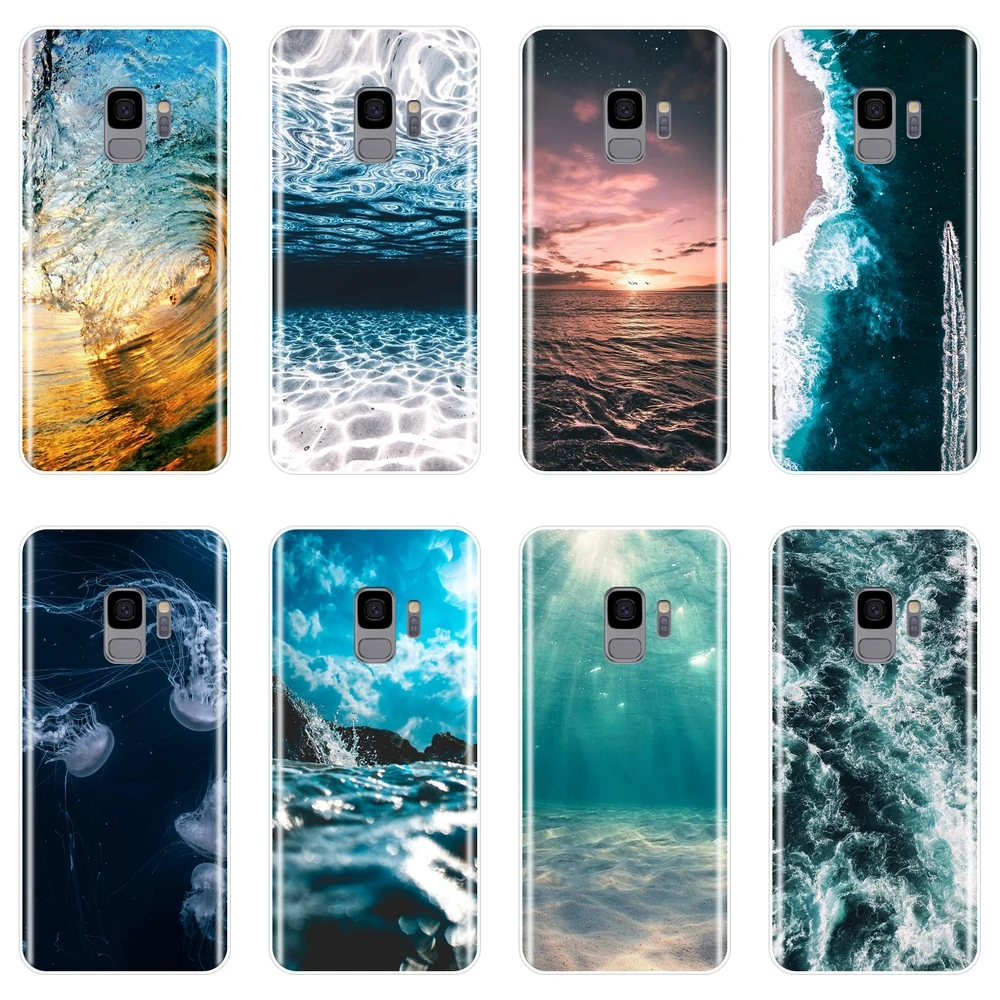 

Soft Phone Case For Samsung Galaxy S8 S9 Plus S5 S6 S7 Edge Silicone Wave Ocean Beach Back Cover For Samsung Galaxy Note 9 8 5 4