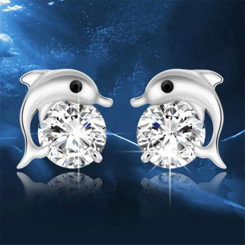 Stud-Earrings-for-women-silver-925-Fine-jewelry-Cute-Dolphin-Animal-shape-Zircon-Christmas-Gift-Party (3)