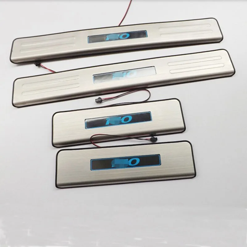

Door Sill Strip With Led Welcome Pedal fits Russian Rio for Kia Rio 2014 -2017 Car Styling Stickers Auto Accessories 4 Pcs
