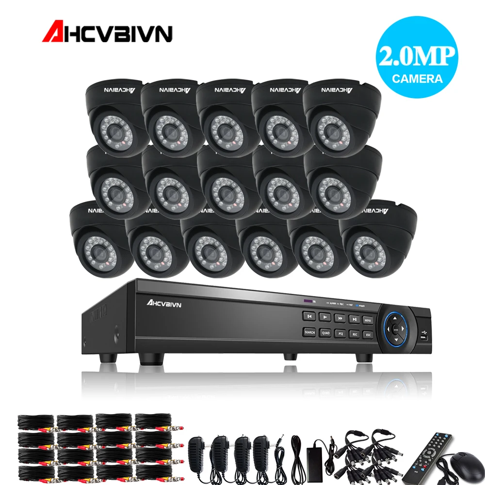AHCVBIVN Home security system 16CH CCTV System 1080P DVR AHD CCTV Video