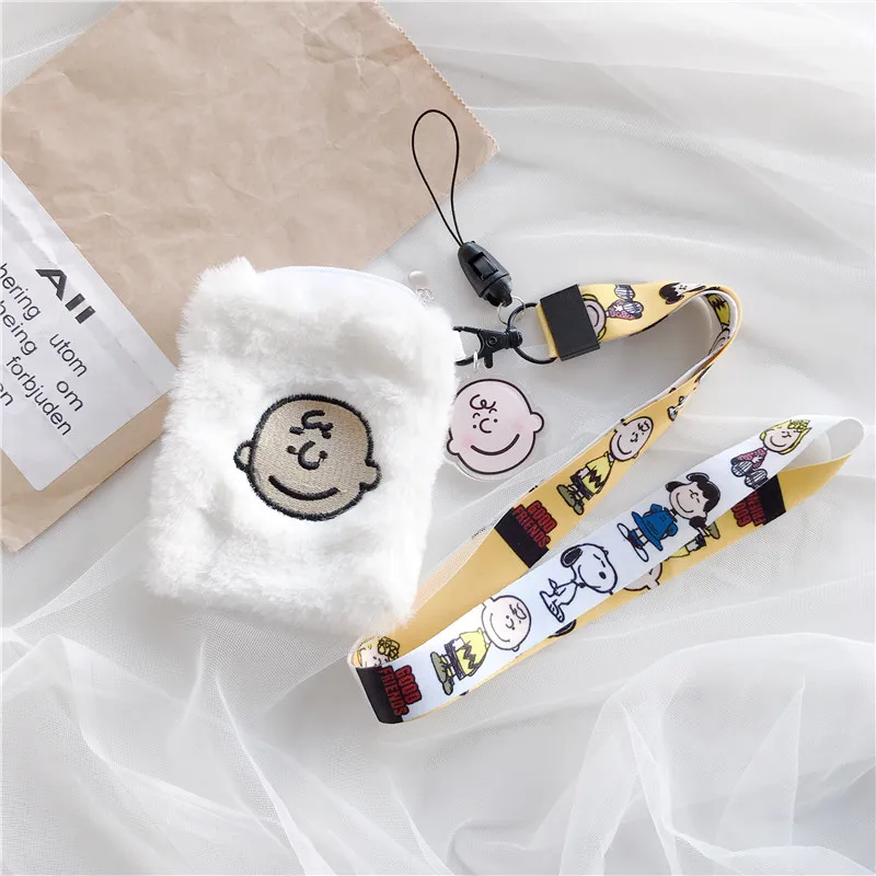 Cute Cartoon Earphone Cover For AirPods Protective Cases with Neck Strap Lanyard for Apple Airpods 2 Coin Purse Earphone Storage - Цвет: MULTICOLOR