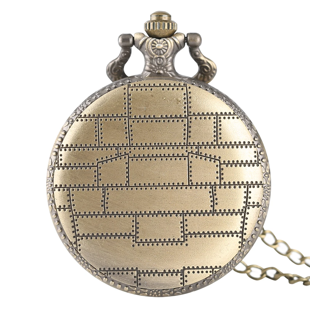 Bronze Full Hunter Pocket Watch Nightmare Before Christmas Vintage Quartz Antique Watch With Skull Men Women 2