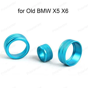 

auto Car styling Air Conditioning Button Switch Knob Ring Trim cover for Old BMW X5 X6