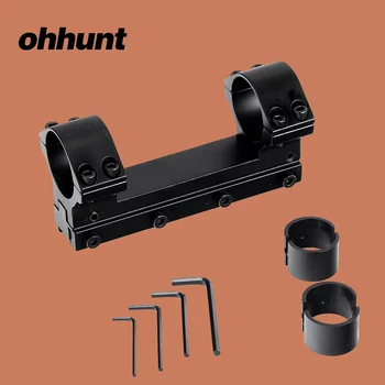 

ohhunt Hunting 25.4mm 30mm Rings Scope .22 Airgun Dovetail Rail Mount with Stop Pin Windage Elevation Adjustable Riflescope Base