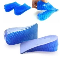 Силиконовые гелевые стельки для увеличения роста, стельки для обуви, вставки на пятке, увеличивающие рост 3,8 см, унисекс, подушечки для ног