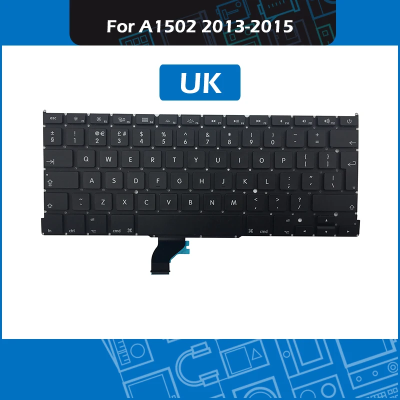10pcs lot Laptop A1502 UK Standard Keyboard for font b Macbook b font Pro Retina 13