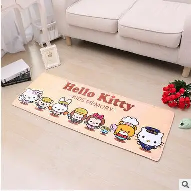 40*60 см, 50*80 см hello kitty фланелевые детские ковры для декора спальни для гостиной, ванной комнаты, дома, супер мягкий ковер - Цвет: Rice white party