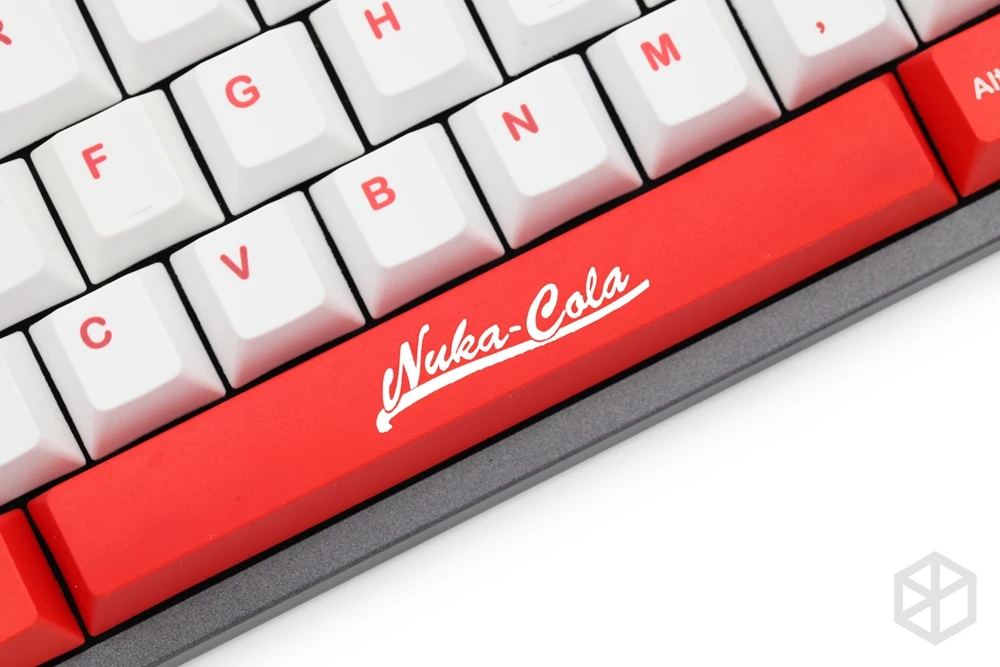 Nuca Cola Fallout Вишневый профиль Keycap набор толстый PBT белый красный лазерный травленый