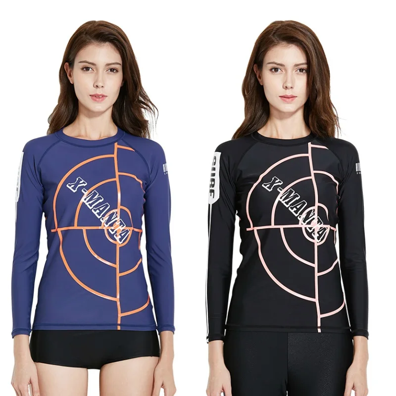 Women's Long Sleeve Rash Guard Layer Wetsuits UPF50+ UV Sun Protection