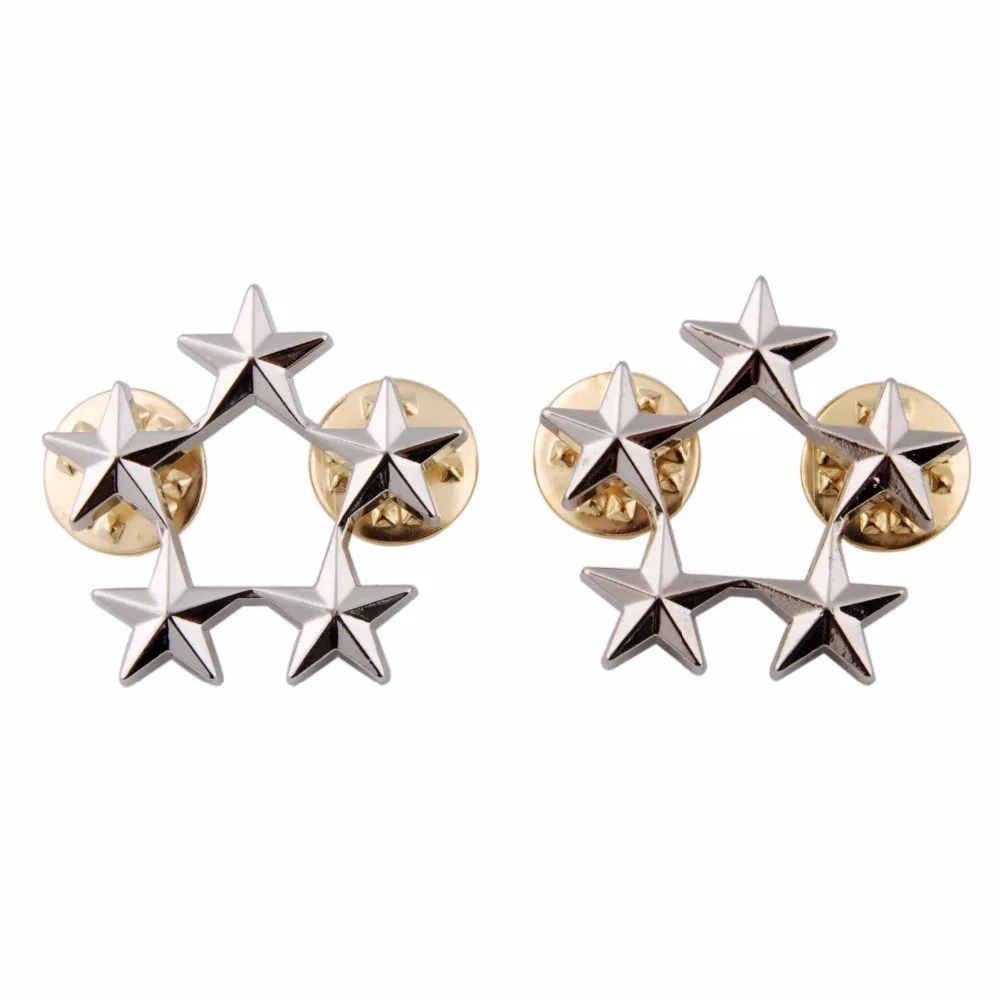 

WW2 A PAIR OF US ARMY OFFICER 5 STAR GENERAL RANK BADGES PIN