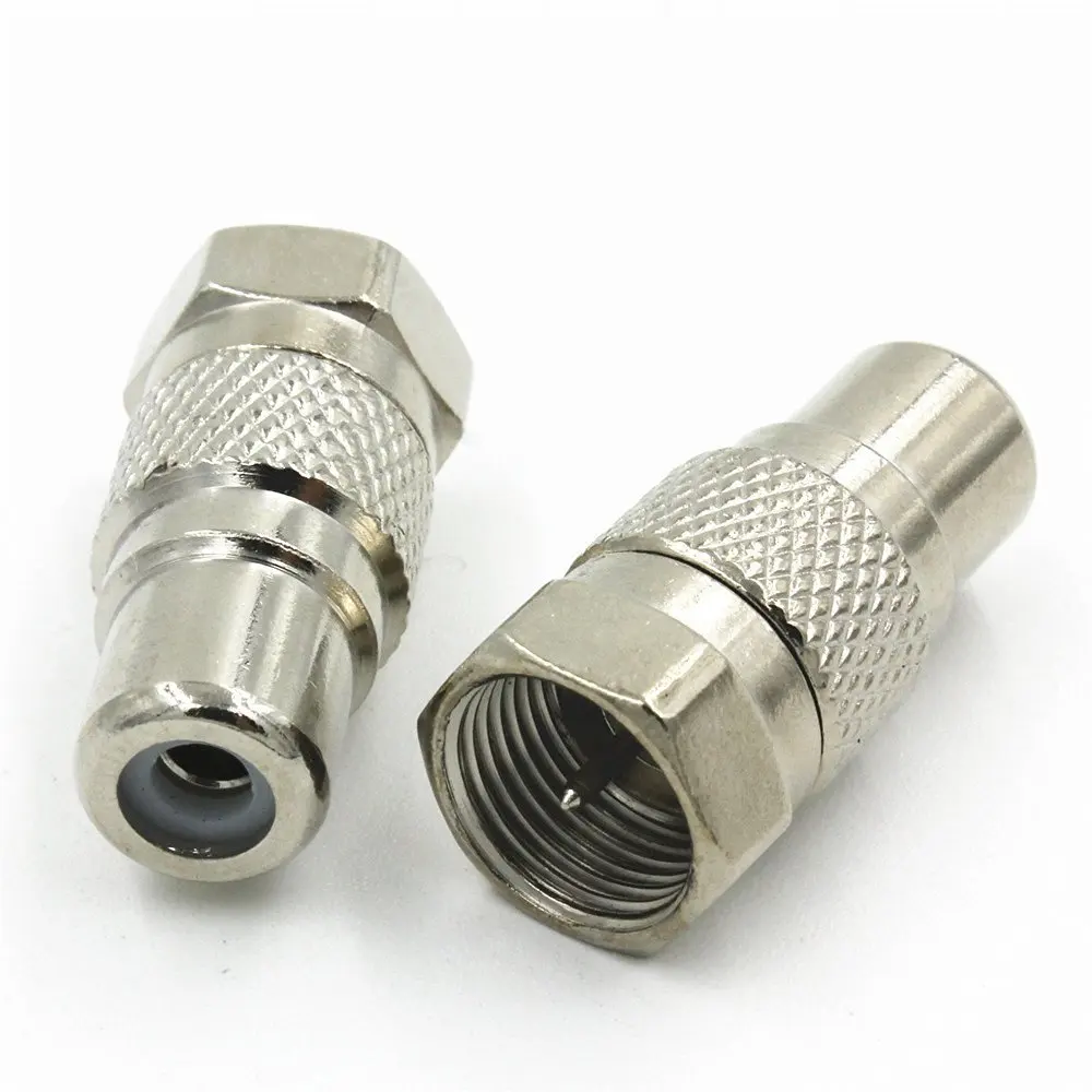 F Type Coaxial Coax Female Plug to RCA Male Socket Adapter Adaptor Connecter 
