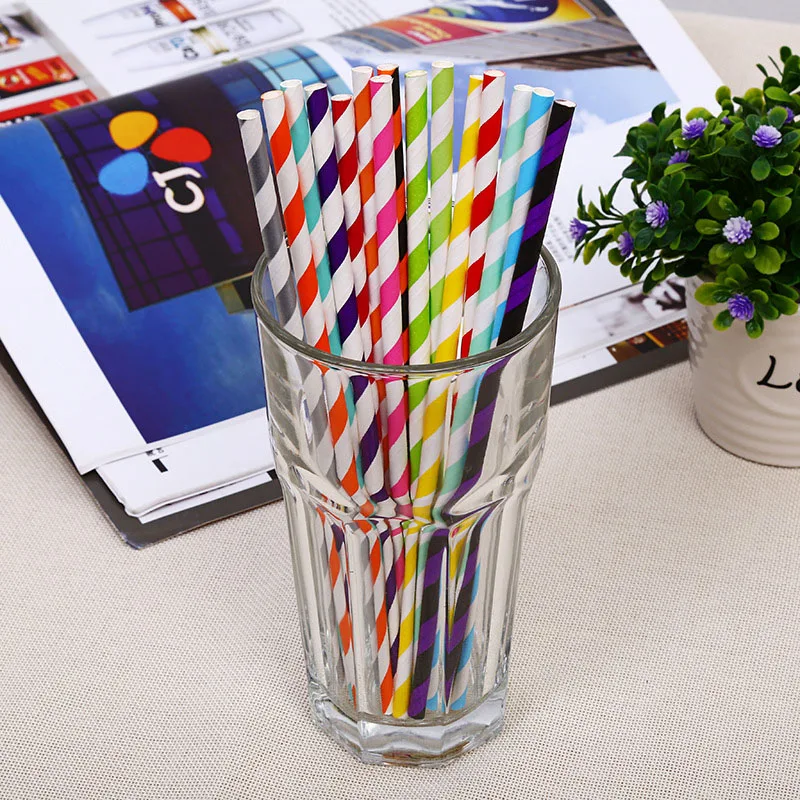 

10pcs Colorful Environmental Chevron Striped Paper Drinking Straws For Wedding Birthday Bar/Pub Party Supplies Xmas Baby Shower