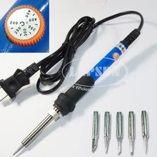 200-450 градусов 220 V 240 В переменного тока 60 W Температура Регулируемая электросварки паяльник Комплект нагревательный инструмент+ 5 шт. советы 900 м