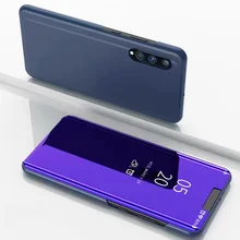 JONSNOW Smart Mirror Leather Case for Samsung A50 A30 A10 A70 A40 A60 Plating Cover Cases with Stand for Samsung M10 M20 M30