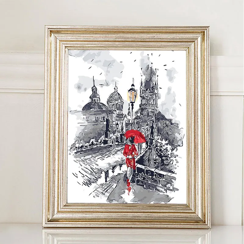 Рисунок DIY картина маслом по номерам Холст Картина взрослых раскраска Раскрась