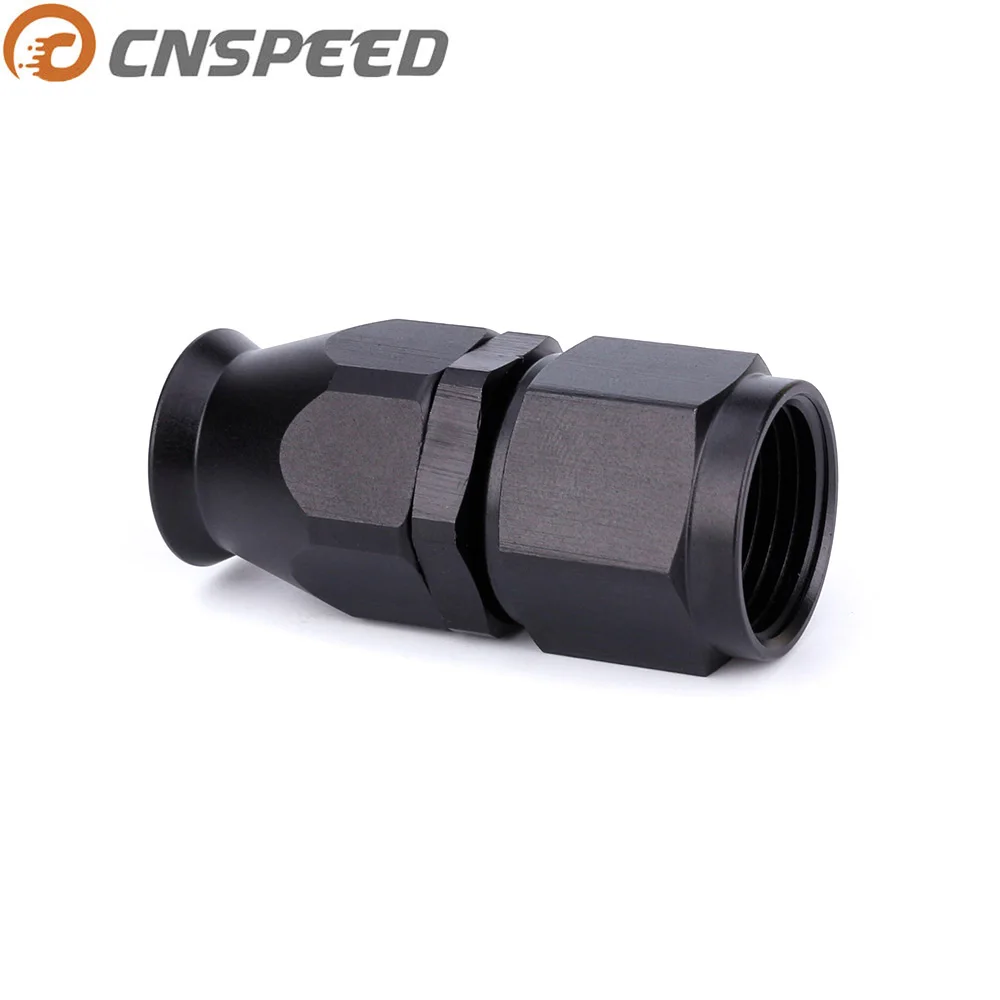 

CNSPEED Black Car Auto Adaptor AN8 AN-8 Straight PTFE Swivel Oil Fuel Gas Line Hose End Adaptor TO101287