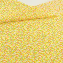 Хлопковая ткань оранжевый и желтый цветок геометрические конструкции Лоскутная одежда Кукла Скрапбукинг домашняя текстильная отделка ткань для вышивания кукол