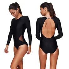 Black one-piece suits Long Sleeve sexy bathing suit plus size swimwear women Backless Mesh bandage swimsuit one piece swim suit Black one-piece suits Long Sleeve sexy bathing suit plus size swimwear women Backless Mesh bandage swimsuit one piece swim suit