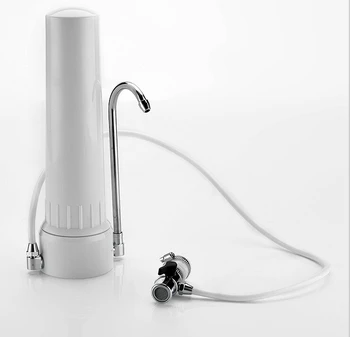 Filtro per acqua da scrivania/Purificatore d'acqua da banco con filtro ceramico da 0,1 micron, combinazione di filtro a carboni attivi e KDF per rimuovere sostanze chimiche e particelle.