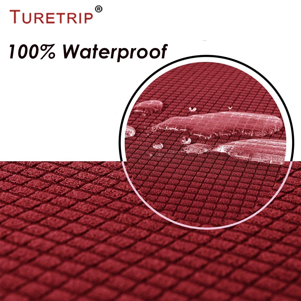 Preise Turetrip Wasserdicht Sofa Abdeckung Für Sofa Schutzhülle Voller Falten Elastische Mit Arm Stretch Möbel Protector 1 stück Plaid Sofa Abdeckung