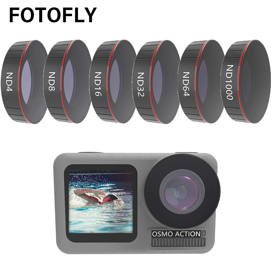 

FOTOFLY Camera Lens Filter For DJI Osmo Action UV CPL ND 4 8 16 32 PL Neutral Density Filters For Osmo Action Lenses Accessories