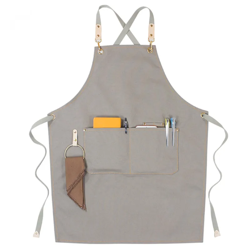 Canvas Apron Crossback Cotton Straps E15-4