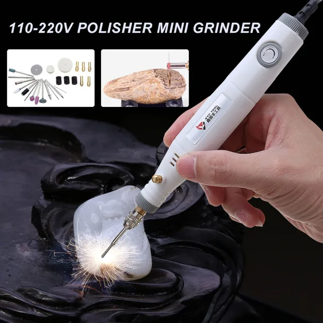 220V/110V 18W Mini Electric Drill Kit Universal Variable Speed Grinder Polisher Eectric Grinder Pen Hand Tool