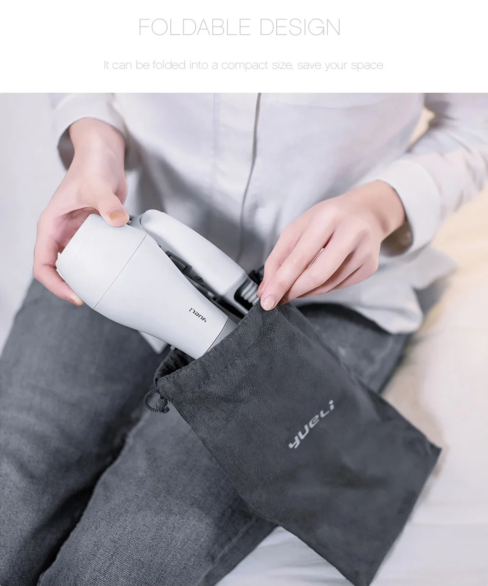 Xiaomi Yueli Mini 1200W Folding Handle Hair Dryer Dual Votage for Home / Travel