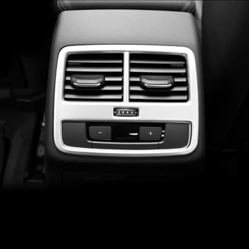 

car accessories Chrome ABS Rear Air Condition AC Vent Outlets Frame Cover For Audi A4 B9 2017-2018 & A5 2018