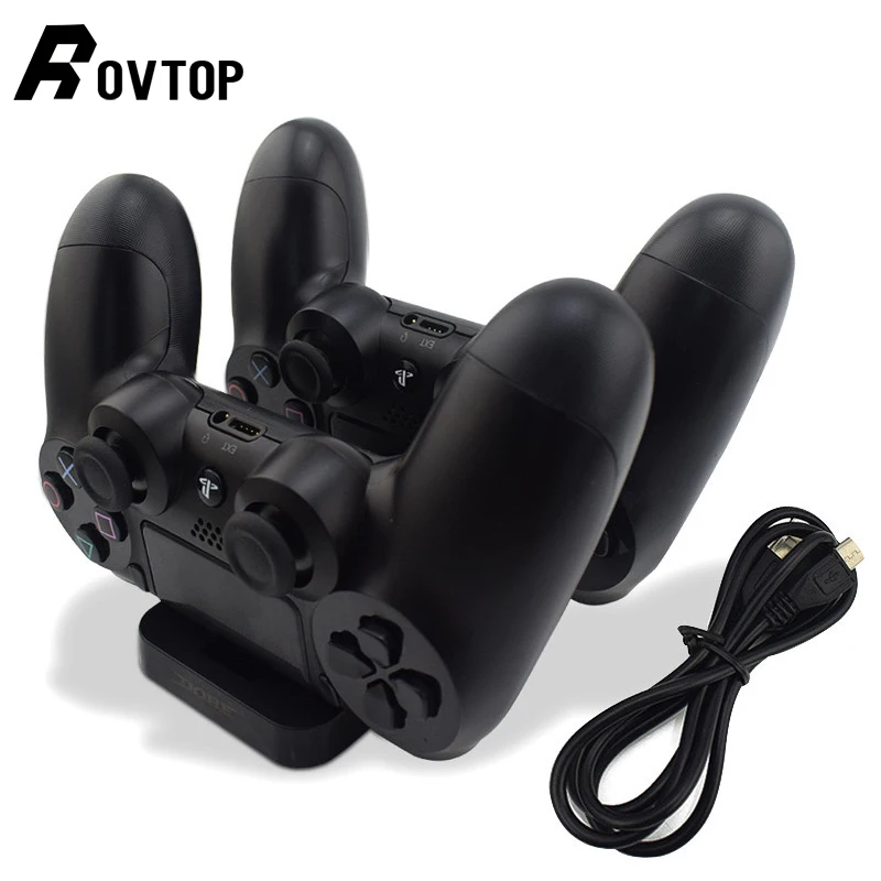 

Rovtop For PS4 Charger Dual Power Supply Charging Dock Station For Sony Playstation 4 PS4 Slim PS4 Pro Controller Charger