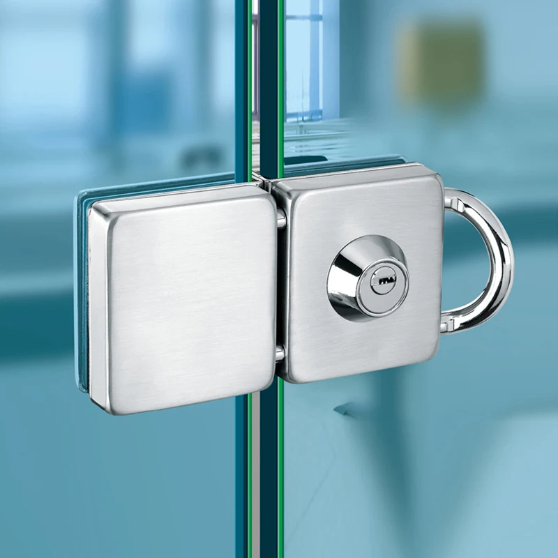 Double Glass Door Lock 304 Stainless Steel Single Open Frameless Door
