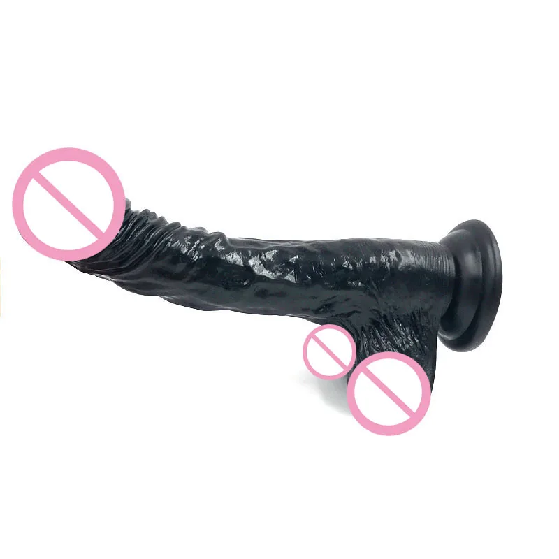 Hot 250*40mm huge dildo realistic thick dildo large dick anal dildo suction cup black/flesh anal plug sex products for women