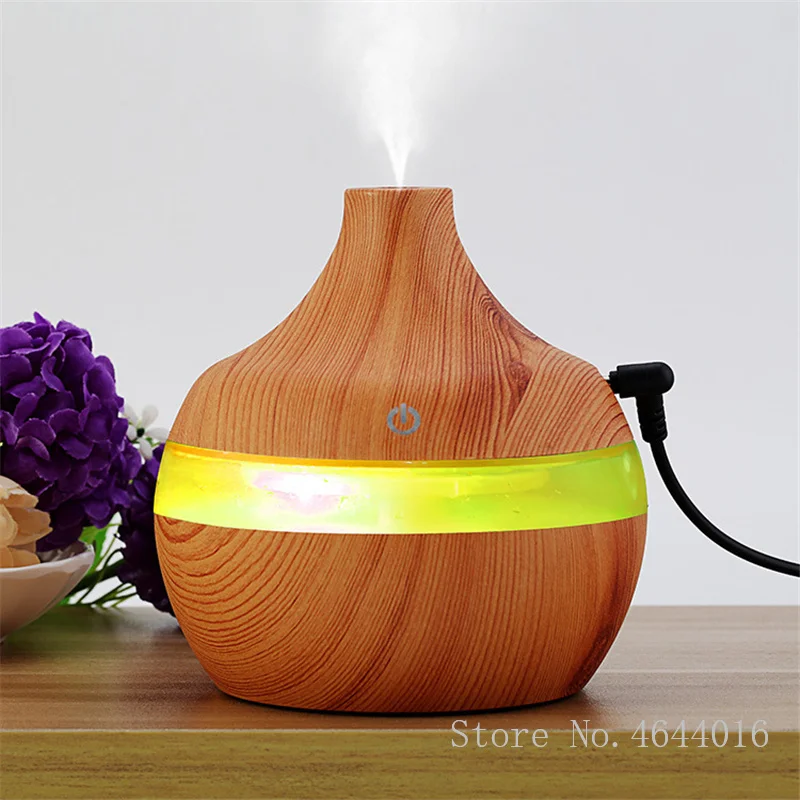 

USB Electric Aroma Air Diffuser Wood Ultrasonic Air Humidifier Essential Oil Aromatherapy Cool Mist Maker For Home
