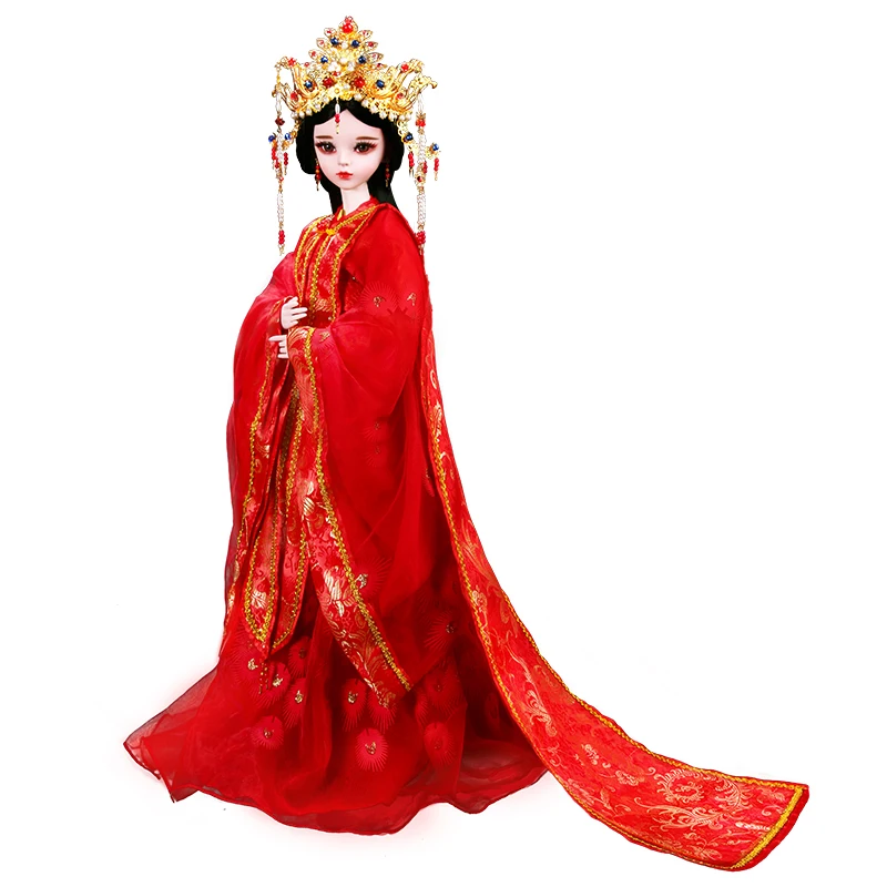 Классическая 1/3 полная силиконовая виниловая Bjd куклы невесты макияж 23 совместное Гибкая настоящая кукла модель красный стиль для женитьбы
