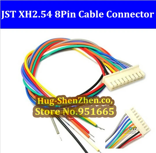 

Hot sale 30pcs JST XH2.54 8pin 50cm electronic cable XH single-head wire single head with connector XH2.54-8pin