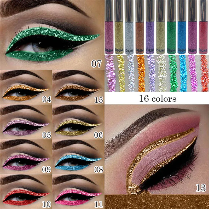 

Manooby Liquid Eyeliner Colorful Long Lasting Waterproof Sparkling Eyeliner Metallic Eyeshadow
