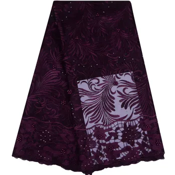 

Nigerian Lace Fabrics For Wedding 2018 African French Lace Fabric High Quality African Lace Fabric With Stones For Wedding1147B