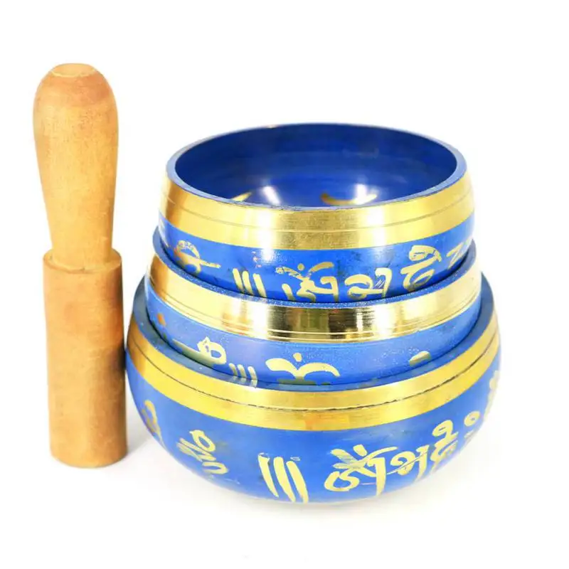 

Nepal Style Singing Bowl Mat Set with Decorative Buddha Dharma Pattern Bowl Buddha Meditation Instruments Temple Home Decoration