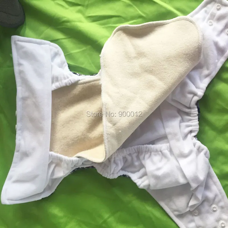 

Organic Cloth Diaper Baby Nappy AI2 Cloth Nappies Adjustable Size Double Leaking Gussets Waterproof Diapers 10 Pcs