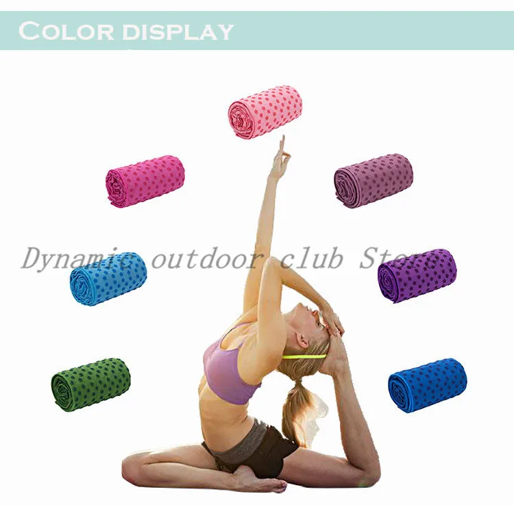 

183cm*61cm 72''x24'' Non Slip Yoga Mat Cover Towel Blanket with Free Bag Sport Fitness Exercise Pilates Workout Anti Skid